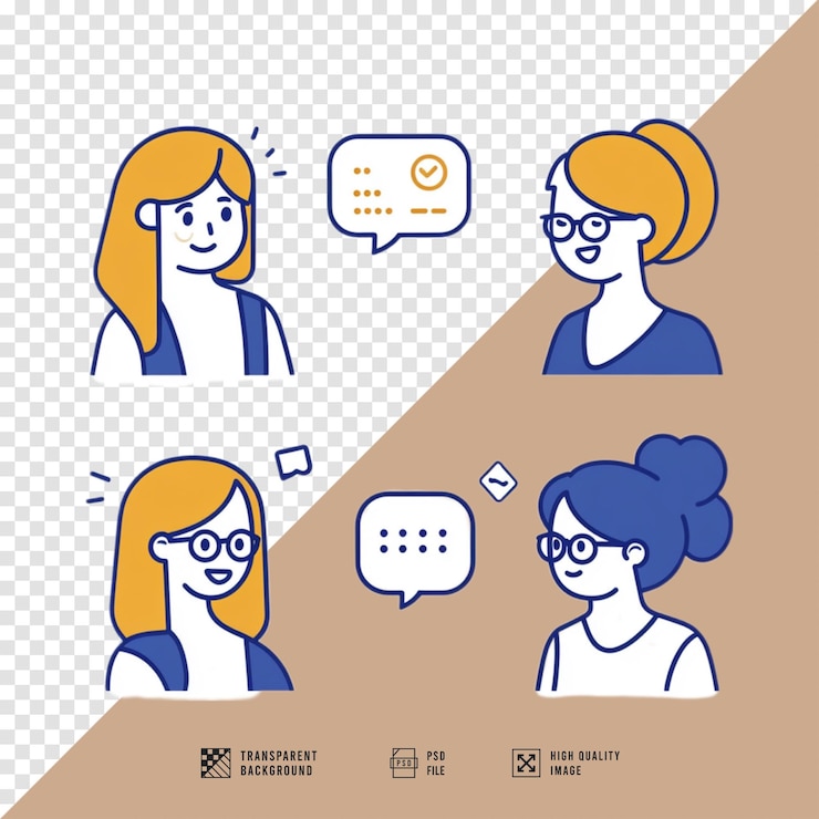 PSD imagen de icono de vector de burbuja de voz sin fondo calidad hd