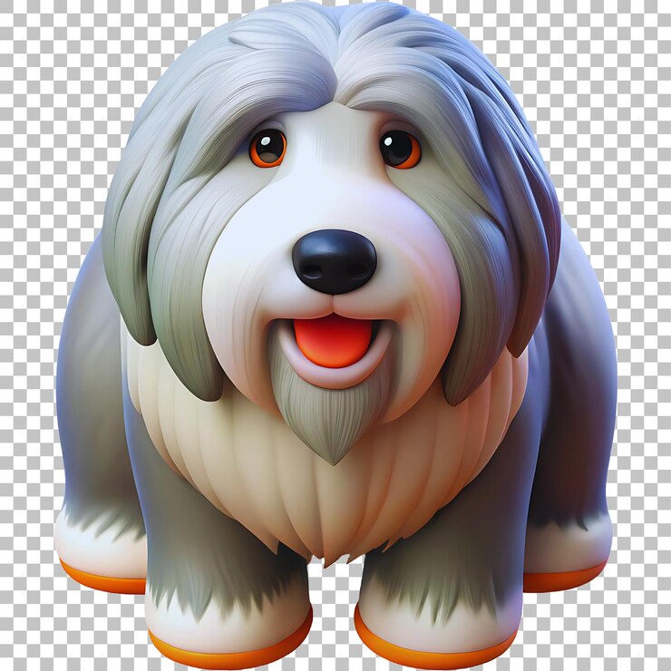 PSD imagen impresionante de perro en 3d con un diseño hermoso y un fondo transparente