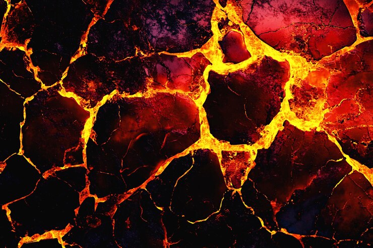 PSD una imagen de una lava con un fondo negro
