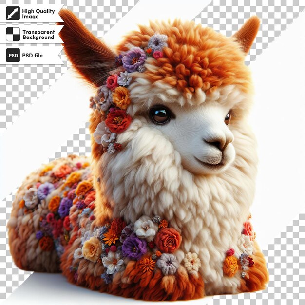 PSD una imagen de una llama con flores en ella