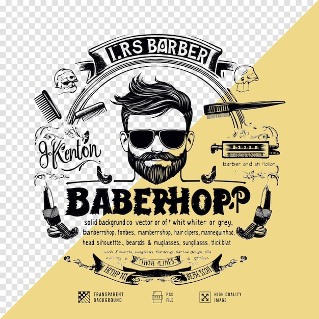 imagen del logotipo de la barbería sin fondo calidad hd