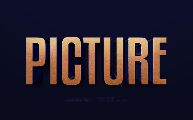 Imagen de lujo dorado y azul efecto de texto psd premium editable 3d