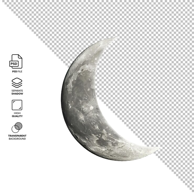 PSD imagen de la luna creciente