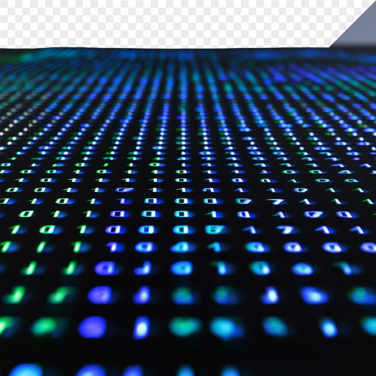 PSD una imagen de una luz led multicolor que es hecha por una computadora