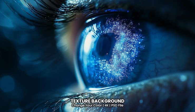 PSD imagen macro del ojo humano textura de fondo