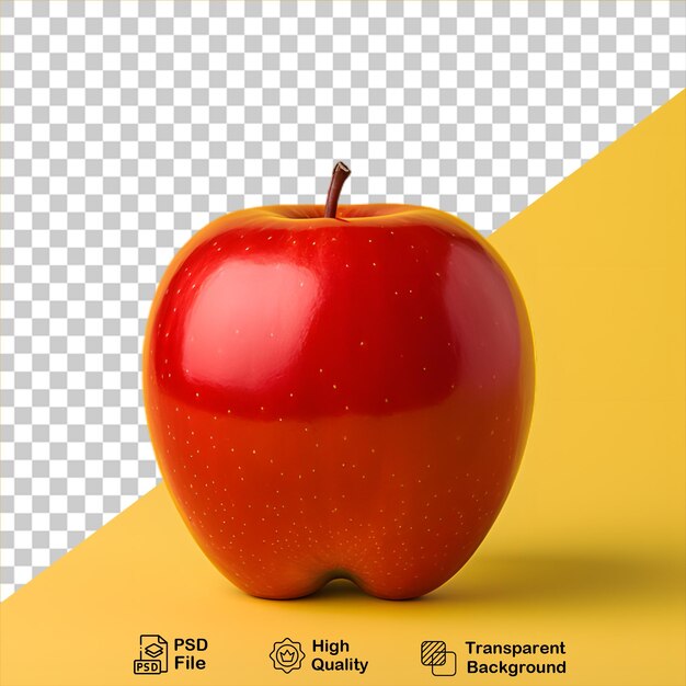 PSD la imagen de una manzana roja aislada en un fondo transparente incluye un archivo png