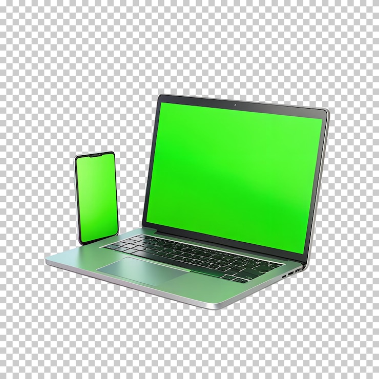 PSD imagen de maqueta de pantalla en blanco de la célula informática