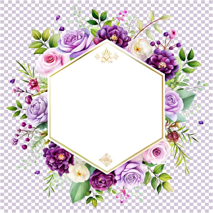 PSD una imagen de un marco con flores y una imagen de una plaza