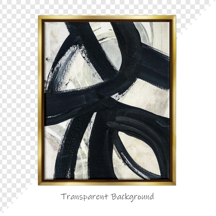 PSD una imagen de un marco que dice "transparente" en él