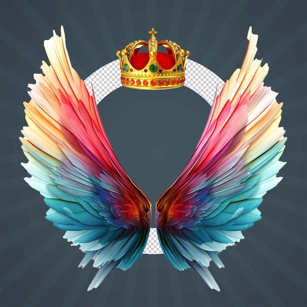 PSD una imagen de una mariposa con una corona en ella