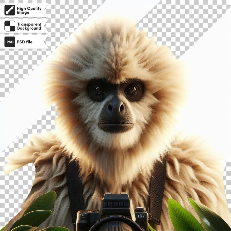 PSD una imagen de un mono que tiene la palabra orangután en él