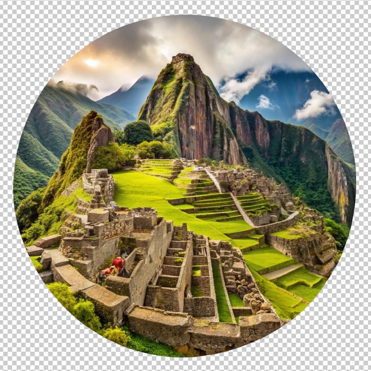 PSD una imagen de una montaña con un círculo con la palabra montaña en ella