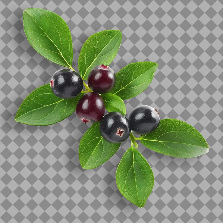 PSD una imagen de un montón de bayas con las palabras cereza en él