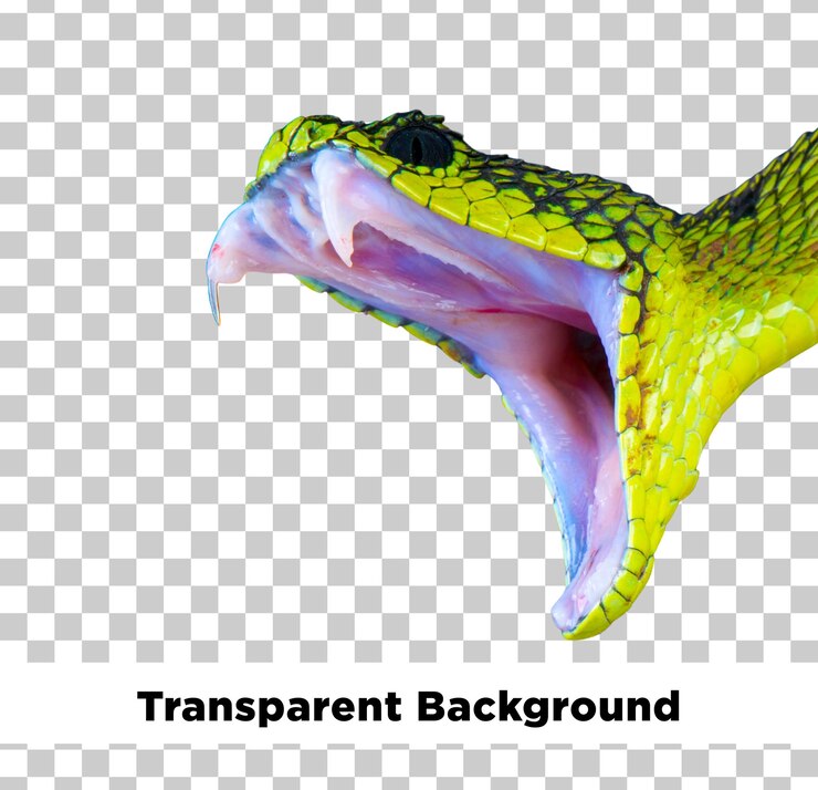 PSD una imagen de una mordedura de serpiente con una imagen de un serpiente en él