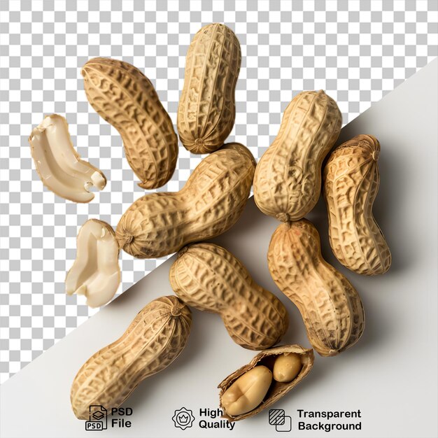 PSD una imagen de muchas nueces aisladas en un fondo transparente con un archivo png