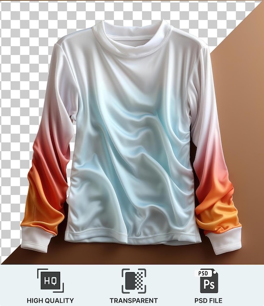 PSD la imagen muestra una camisa blanca colgada en una pared con una manga larga visible en el lado izquierdo. el título sugiere que la imagen está relacionada con la venta de una manga larga.