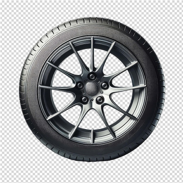 PSD una imagen de un neumático que tiene un borde que dice llantas en él