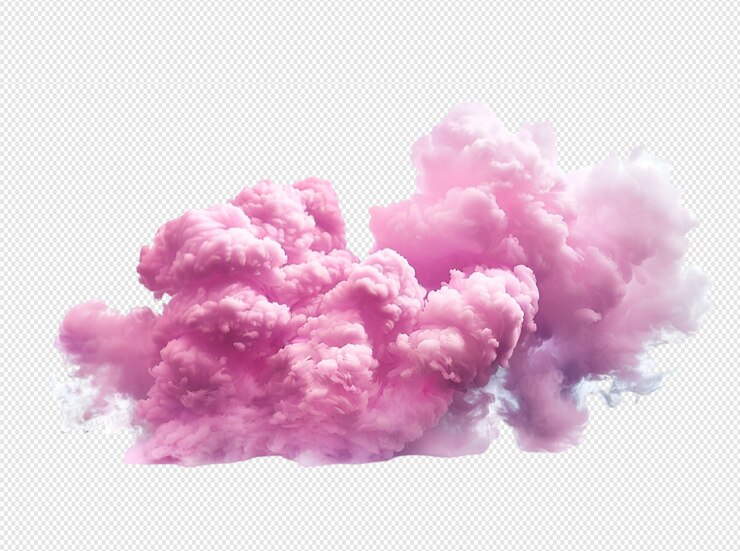 una imagen de una nube que tiene humo púrpura
