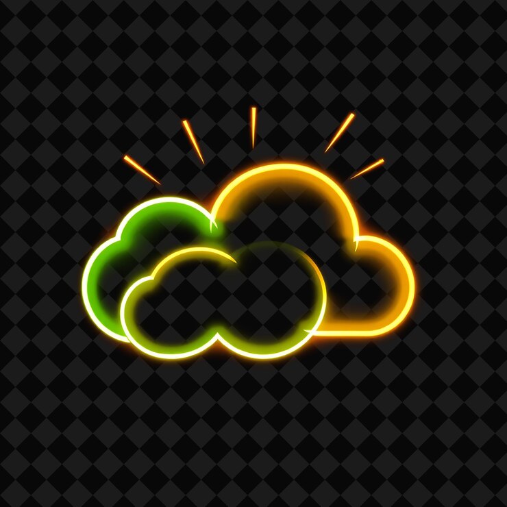 PSD una imagen de una nube con el sol brillando sobre ella