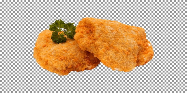 PSD una imagen de nuggets de pollo aislado sobre fondo transparente