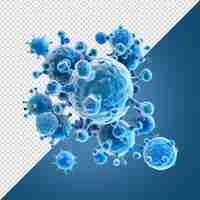 PSD una imagen de un objeto azul y blanco con las palabras células y la palabra células