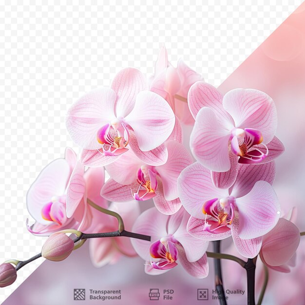 Una imagen de una orquídea rosa con una flor blanca y rosa.