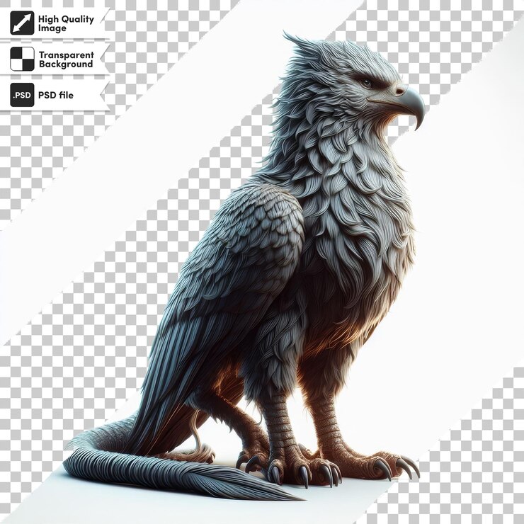 PSD una imagen de un pájaro con una foto de un halcón en él