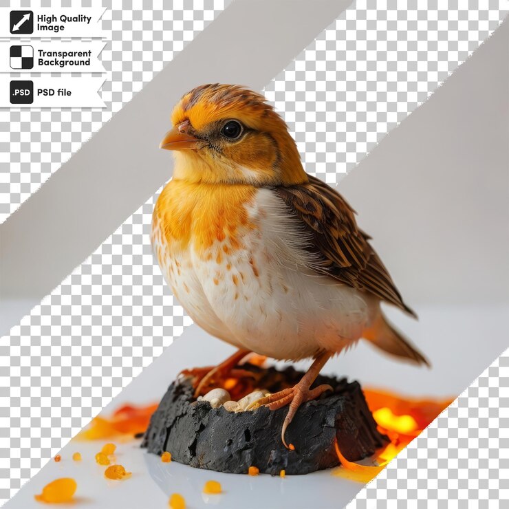 PSD una imagen de un pájaro en una pieza de madera con una imagen de una ave en ella