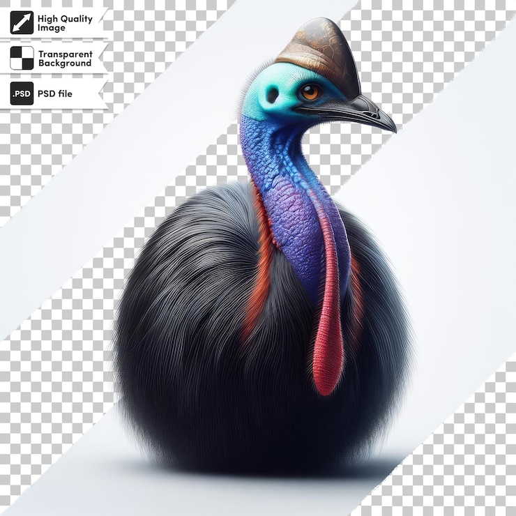 PSD una imagen de un pájaro con un sombrero en él