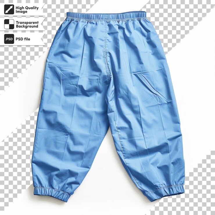 PSD una imagen de un par de pantalones azules con la palabra " t " en la parte inferior