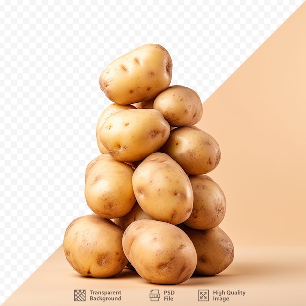 PSD una imagen de patatas con la etiqueta 