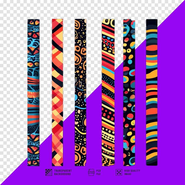 PSD imagen de patrón rectangular colorido sin fondo de calidad hd