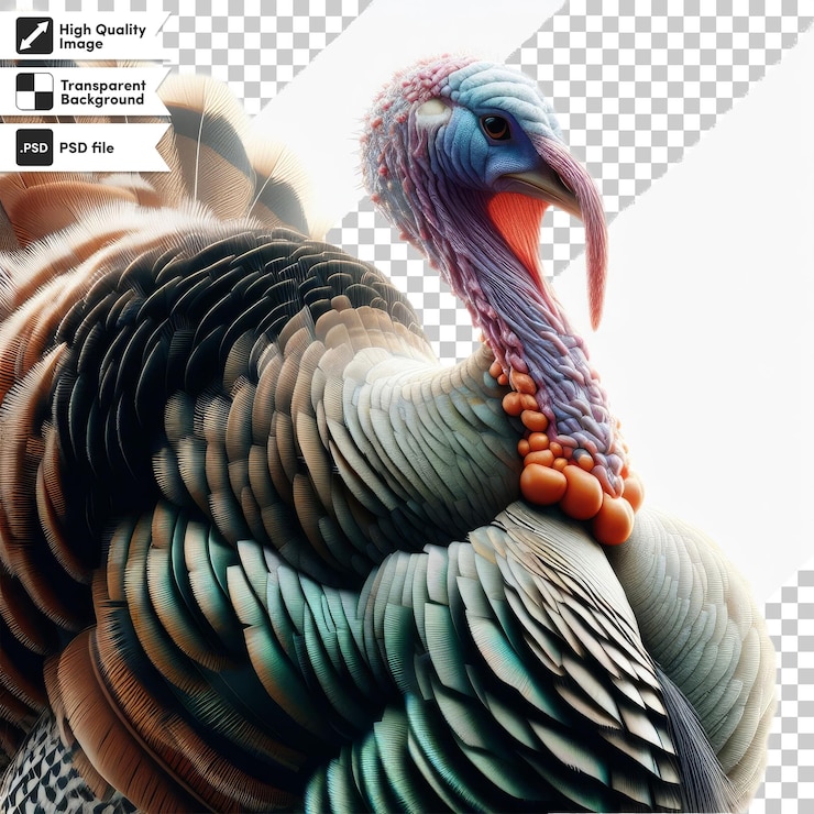 PSD una imagen de un pavo con una imagen de una pavo en él