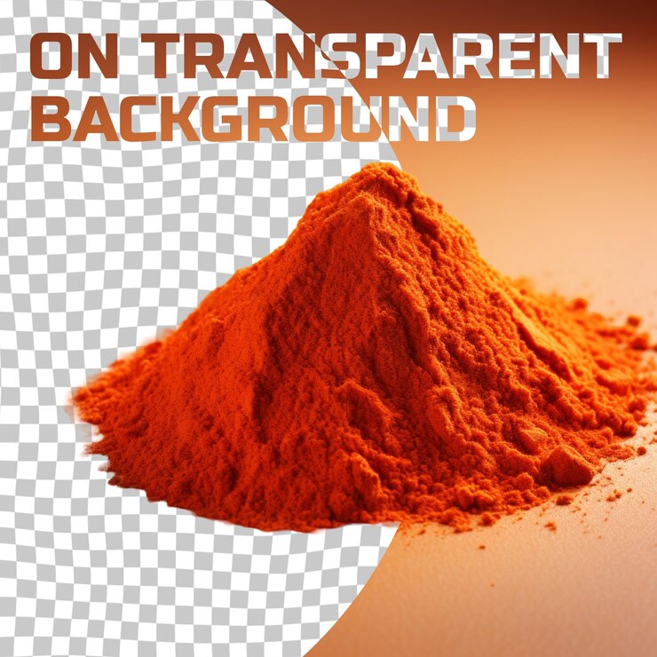 PSD una imagen de una pila de azúcar en polvo de naranja