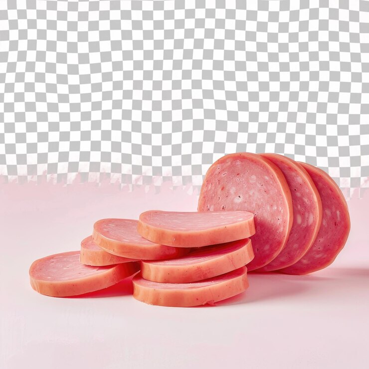 PSD una imagen de una pila de salami cortado
