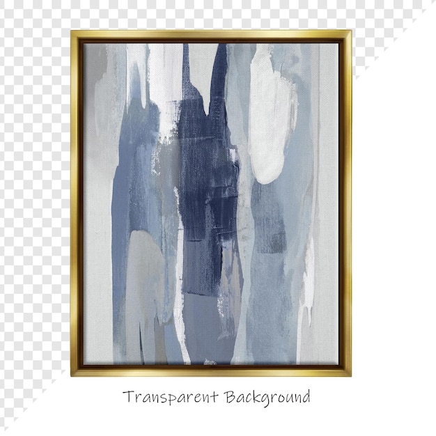 una imagen de una pintura con un marco marrón que dice "transparente"