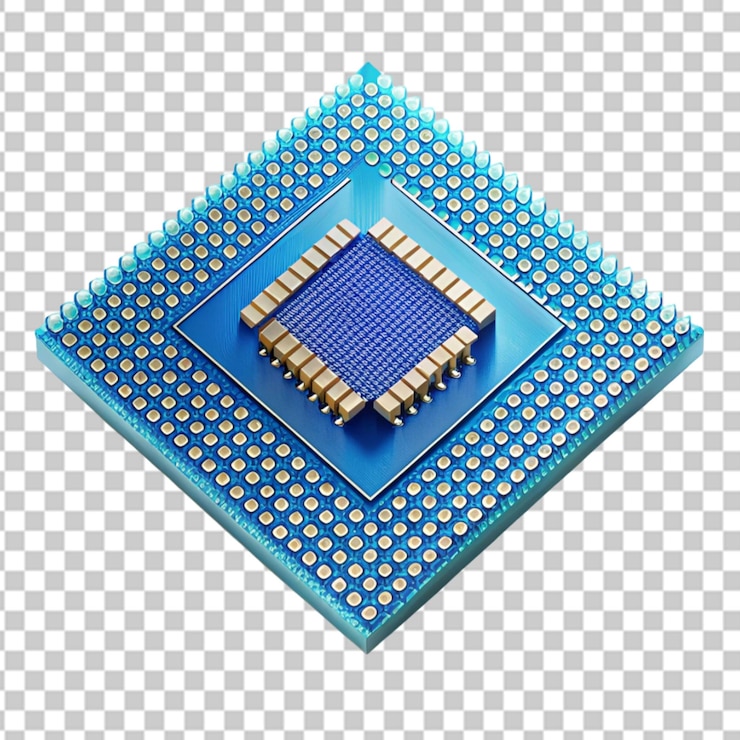 PSD imagen png aislada de productos electrónicos de placas de circuitos sobre un fondo transparente
