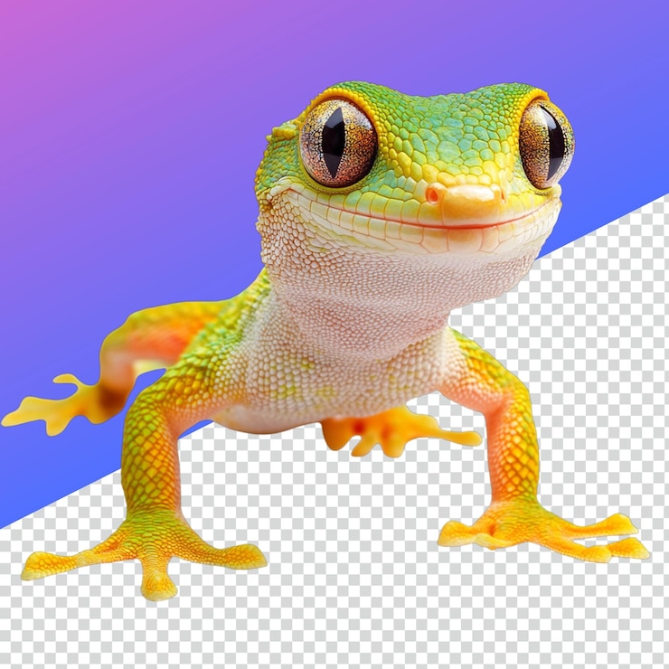 PSD imagen de png de alta calidad de un geco para proyectos de naturaleza y vida silvestre
