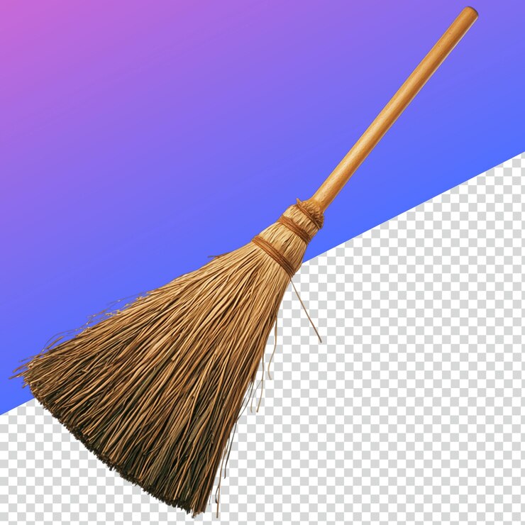 PSD imagen png de escoba de alta calidad para limpieza y decoración del hogar