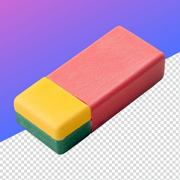 PSD imagen png de goma de borrar de alta calidad para proyectos de diseño creativo