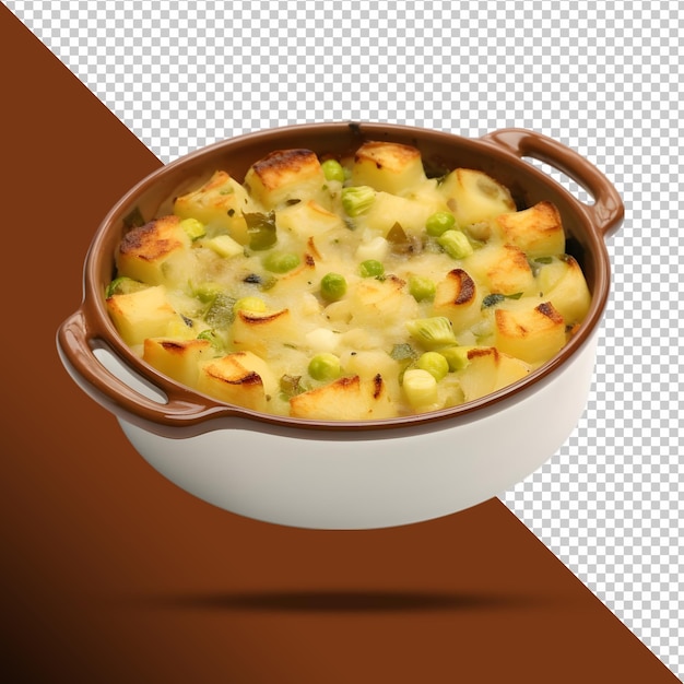 PSD imagen png de plato de comida bubble y squeak en un fondo transparente