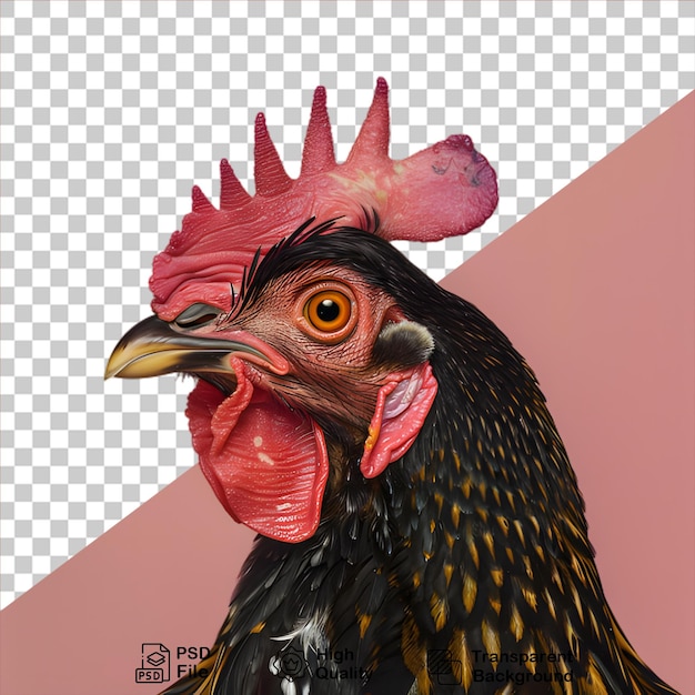 PSD una imagen de un pollo con una imagen de una gallina en él