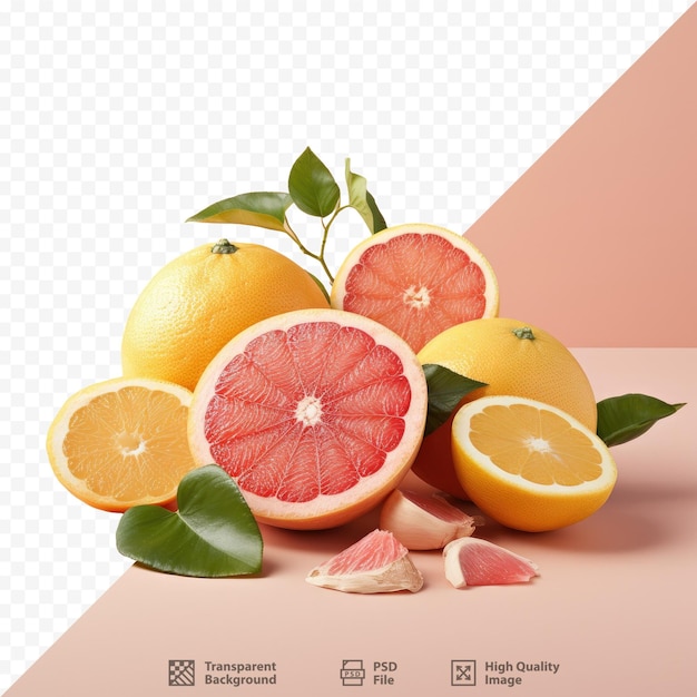 Una imagen de un pomelo y otros cítricos.