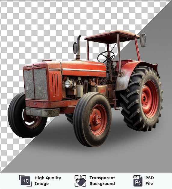 PSD imagen premium de un tractor fotográfico realista para agricultores