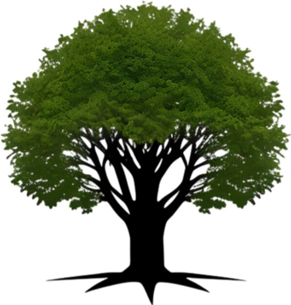 Imagen de primer plano del logotipo del árbol
