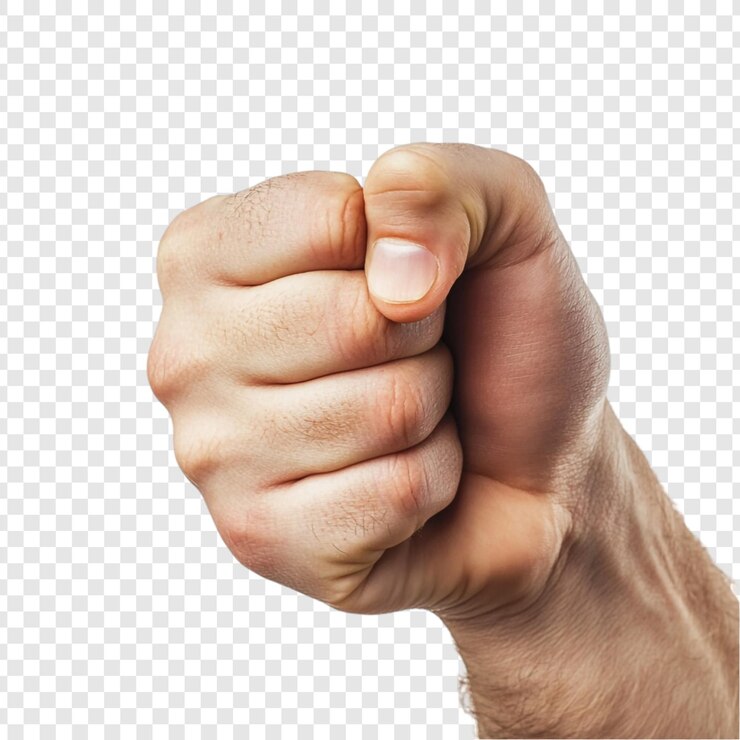 PSD una imagen de primer plano del puño de un hombre que muestra fuerza y determinación
