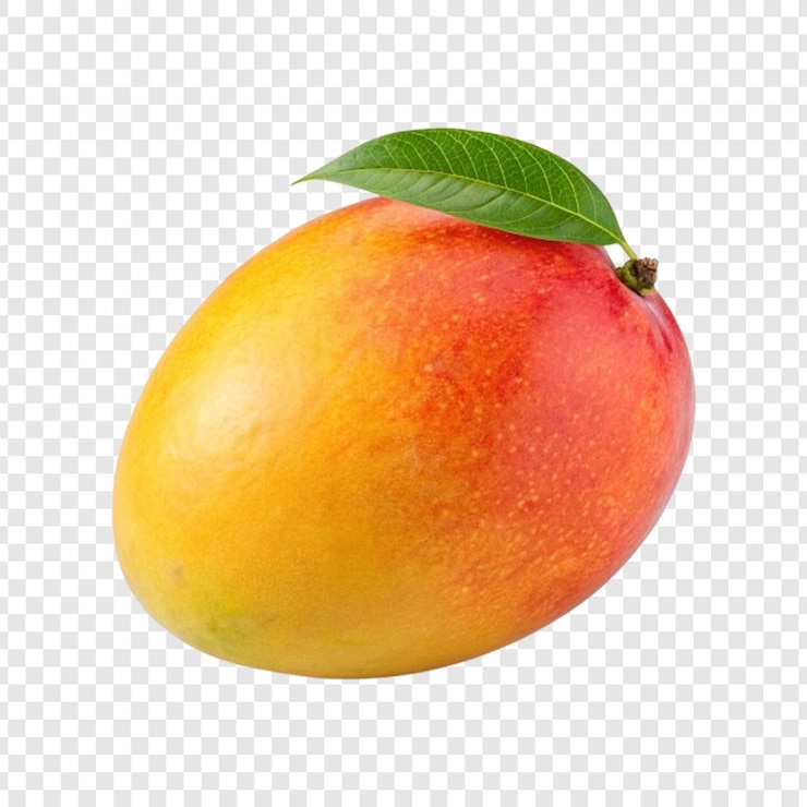 PSD imagen profesional de una fruta de mango aislada sobre un fondo transparente