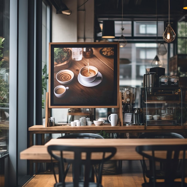 Imagen PSD para un estandarte en un restaurante o una cafetería