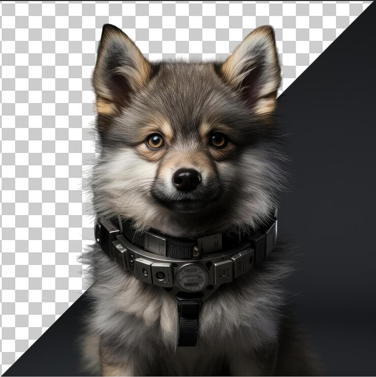 PSD imagen psd fotográfica realista conservacionista de la vida silvestre _ s cuello de seguimiento el lobo