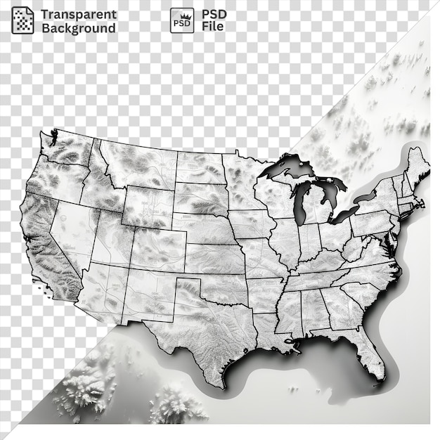 PSD imagen psd fotográfica realista meteorólogos mapa del tiempo de los estados unidos